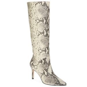 Steve Madden “Kinga” snake embossed tall boots